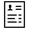 black resume icon